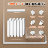 VEVOR Mini Split Line Set Cover 76.2mm W 5400mm L, PVC Decorative Pipe Line Cover For Air Conditioner with 10 Straight Ducts & Full Components Easy to