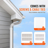 VEVOR Mini Split Line Set Cover 76.2mm W 5400mm L, PVC Decorative Pipe Line Cover For Air Conditioner with 10 Straight Ducts & Full Components Easy to
