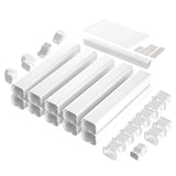 VEVOR Mini Split Line Set Cover 76.2mm W 5400mm L, PVC Decorative Pipe Line Cover For Air Conditioner with 10 Straight Ducts & Full Components Easy to