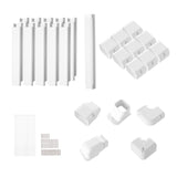 VEVOR Mini Split Line Set Cover 76.2mm W 5400mm L, PVC Decorative Pipe Line Cover For Air Conditioner with 10 Straight Ducts & Full Components Easy to Install, Paintable for Heat Pumps, White - Extra Image