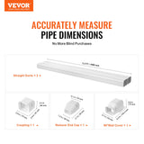 VEVOR Mini Split Line Set Cover 76.2mm W 2270mm L, PVC Decorative Pipe Line Cover For Air Conditioner with 2 Straight Ducts & Full Components Easy to