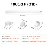 VEVOR Mini Split Line Set Cover 76.2mm W 2270mm L, PVC Decorative Pipe Line Cover For Air Conditioner with 2 Straight Ducts & Full Components Easy to Install, Paintable for Heat Pumps, White - Close-Up Angle