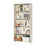 VEVOR 5-Tier Wide Bookshelf 173cm Wooden Freestanding Open Bookcase Shelf White