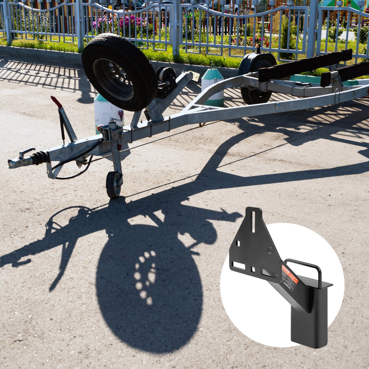 VEVOR Spare Tire Carrier, Trailer Spare Tire Mount, 160 lbs Capacity, Utility Trailer Accessories Fits Most 4 & 5 & 6 & 8 Lugs Wheels on 4", 4.25",