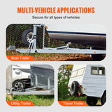 VEVOR Spare Tire Carrier, Trailer Spare Tire Mount, 160 lbs Capacity, Utility Trailer Accessories Fits Most 4 & 5 & 6 & 8 Lugs Wheels on 4", 4.25",