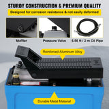 VEVOR Air Hydraulic Pump 10000 PSI Air Over Hydraulic Pump 1/2 Gal Reservoir Air Treadle Foot Actuated Hydraulic Pump 3/8