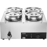 VEVOR Commercial Soup Warmer Soup Station with 4*7.4Qt Pot Soup Kettle Warmer