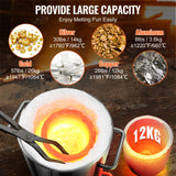 VEVOR 12KG Propane Smelting Furnace Kit Melting Furnace Double Burners 2700℉ - Top-Down View