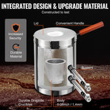 VEVOR 12KG Propane Smelting Furnace Kit Melting Furnace Double Burners 2700℉ - 45-Degree Angle