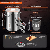 VEVOR 12KG Propane Smelting Furnace Kit Melting Furnace Double Burners 2700℉ - Close-Up Angle