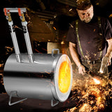 VEVOR 12KG Propane Smelting Furnace Kit Melting Furnace Double Burners 2700℉ - Low Angle