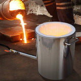 VEVOR 6KG Propane Melting Furnace Kit Melting Furnace Stainless Steel 2700℉ - Close-Up Angle