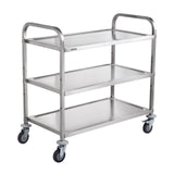 VEVOR 3-Tier Utility Cart Rolling Cart on Wheels 37.5