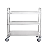 VEVOR 3-Tier Utility Cart Rolling Cart on Wheels 37.5