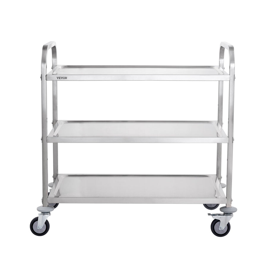 VEVOR 3-Tier Utility Cart Rolling Cart on Wheels 37.5"x20"x37.7" 450 LBS 6 Hooks, image 10
