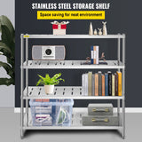 VEVOR Garage Shelf Heavy Duty Shelving 4-Tier 150x45x155cm Stainless Steel - Front View