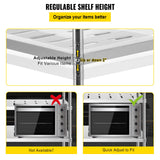 VEVOR Garage Shelf Heavy Duty Shelving 4-Tier 150x45x155cm Stainless Steel - 45-Degree Angle