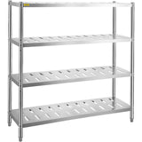 VEVOR Garage Shelf Heavy Duty Shelving 4-Tier 150x45x155cm Stainless Steel