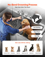 VEVOR 155 cm Dog Grooming Bath Tub Stainless Steel w Ramp Water Filter, image 4