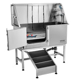 VEVOR 1.57M Pet Dog Bathing Station w/Ramp, Professional Stainless Steel Dog Grooming Tub w/ Soap Box, Faucet,Rich Accessory,Bathtub for Large,Medium,Small Pets, Washing Sink for Home(Left) - Extra Image