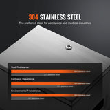 VEVOR Steel Electrical Box, 40x30x15 cm, 304 Stainless Steel Electrical Enclosure Box, Wall-Mounted Outdoor Electrical Electronic Equipment Enclosure with Mounting Plate Hinges Lock, IP66 Waterproof - Side View