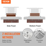 VEVOR Chimney Cap 13” x 9” 304Stainless Steel Fireplace Flue Caps Cover Mesh - Front View