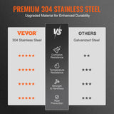 VEVOR Chimney Cap 13” x 9” 304Stainless Steel Fireplace Flue Caps Cover Mesh - Side View
