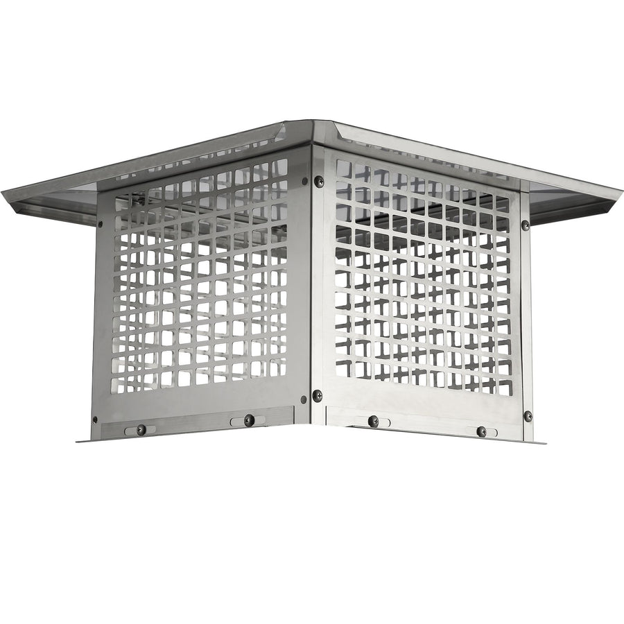 Chimney Cap 304.8 x 304.8mm, 304 Stainless Steel Fireplace Chimney Cover, Not Easily Toppled & Practical Accessories & Easy Installation, Fits Mesh Flue Covers Outside Clay Flue Shingles, Silver