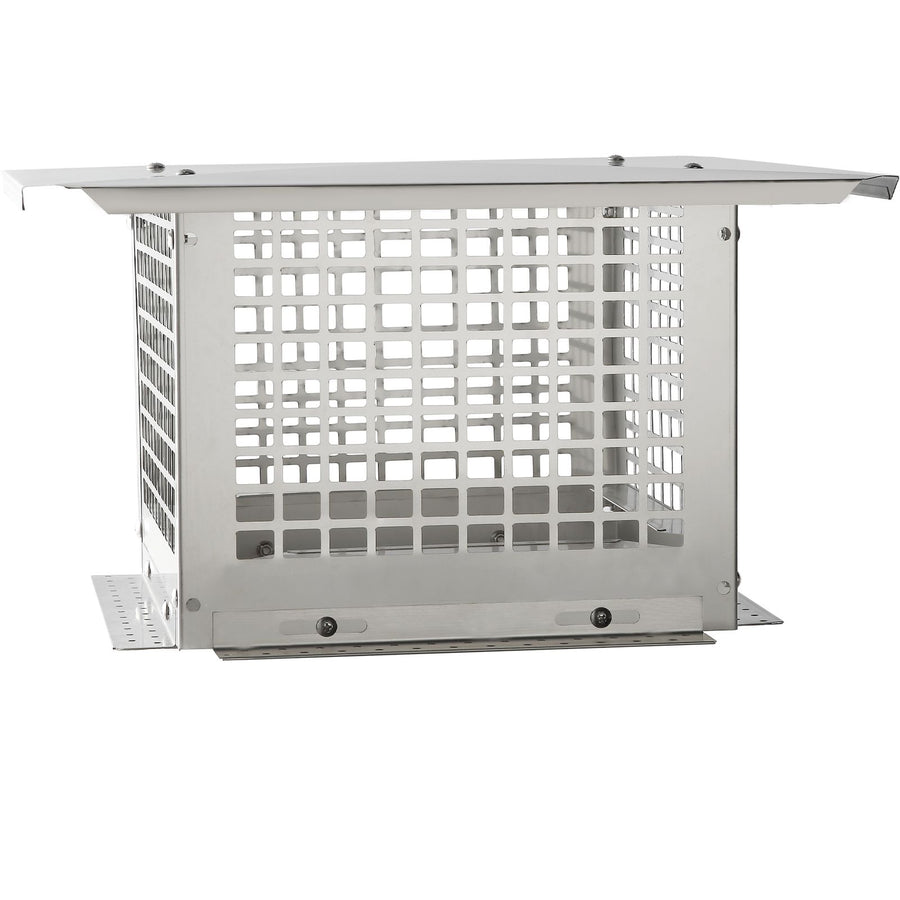 Chimney Cap 304.8 x 304.8mm, 304 Stainless Steel Fireplace Chimney Cover, Not Easily Toppled & Practical Accessories & Easy Installation, Fits Mesh Flue Covers Outside Clay Flue Shingles, Silver