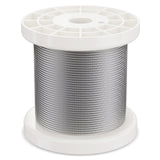 Wire Rope Kit, 1.59 mm 100.6 m 304 Stainless Steel Cable with 80 Sleeves and 20 Thimbles, 2KN Breaking Strength, 7 x 7 Strands Marine Aircraft Grade for Handrail Stair Decking Fence Outdoors