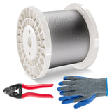 VEVOR T316 Stainless Steel Cable 3.18mm 7x7 Steel Wire Rope 182.3m Cable Railing - Extra Image