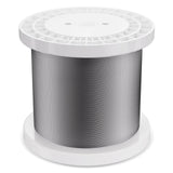 Wire Rope Kit, 3.18 mm 305 m 316 Stainless Steel Cable with Cutter and Gloves, 7.1KN Breaking Strength, 7x7 Strands Construction Marine Aircraft Grade for Handrail Stair Decking Fence Outdoors