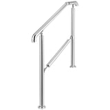 VEVOR 3 Step Railing Stainless Steel Transitional Handrail fit for Level Surface and 1 to 3 Steps Adjustable Stair Railing Indoor Outdoor Step Railings 220lb Capacity W/ Installation Kit Porch DIY - Extra Image