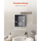 Shower Niche, 33.0 x 33.0 x 10.2 cm Recessed Wall Niche, Heavy-duty Stainless Steel Modern Soap & Shampoo Storage Organizer, Sealed Waterproof, Durable & Easy to Install, Black for Bathroom
