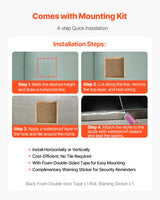 VEVOR Shower Niche, 33.0 x 33.0 x 10.2 cm Recessed Wall Niche, Heavy-duty Stainless Steel Modern Soap & Shampoo Storage Organizer, Sealed Waterproof, Durable & Easy to Install, Black for Bathroom - 45-Degree Angle