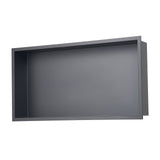 Shower Niche, 33.0 x 63.5 x 10.2 cm Recessed Wall Niche, Heavy-duty Stainless Steel Modern Soap & Shampoo Storage Organizer, Sealed Waterproof, Durable & Easy to Install, Black for Bathroom