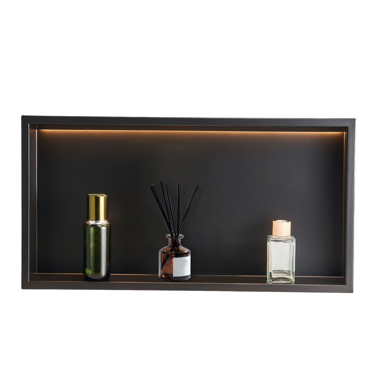 VEVOR Shower Niche 33.0x63.5x10.2 cm Recessed Shelf W/ LED Strip Stainless Steel