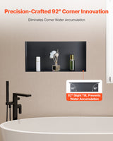 VEVOR Shower Niche 33.0 x 63.5 x 10.2 cm Frameless Recessed Shelf Stainless Steel - Top-Down View