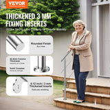 VEVOR 39.4in Handrails for Outdoor Steps 2 Crossbars Staircase for Porch Deck - Front View