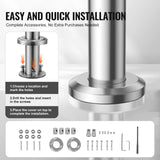 VEVOR 39.4in Handrails for Outdoor Steps 2 Crossbars Staircase for Porch Deck - Top-Down View