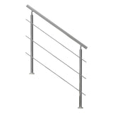 VEVOR 47.2in Handrails for Outdoor Steps 3 Crossbars Staircase for Porch Deck - Extra Image