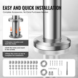 VEVOR 59in Handrails for Outdoor Steps 5 Crossbars Staircase for Porch Deck - Top-Down View