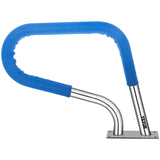 VEVOR Pool Rail 32x23 Pool Railing 304 Stainless Steel 250LBS Load Capacity Silver Rustproof Pool Handrail Humanized Swimming Pool Handrail with Blue Grip Cover & M8 Drill Bit & Self-Taping Screws - Extra Image
