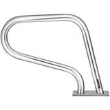 VEVOR Pool Rail 32x23 Pool Railing 304 Stainless Steel 250LBS Load Capacity Silver Rustproof Pool Handrail Humanized Swimming Pool Handrail with Blue