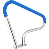 VEVOR Pool Rail 39x32 Pool Railing 304 Stainless Steel 250LBS Load Capacity Silver Rustproof Pool Handrail Humanized Swimming Pool Handrail with Blue Grip Cover & M8 Drill Bit & Self-Taping Screws - Extra Image
