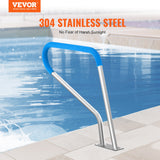 VEVOR Pool Handrail 39 x 32 inch Stainless Steel with Base Plate for Spas - Front View