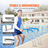 VEVOR Pool Handrail 39 x 32 inch Stainless Steel with Base Plate for Spas - Side View