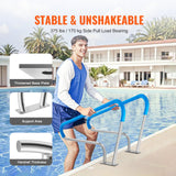 VEVOR Pool Handrail 2 PCS 48x36in Stainless Steel with Base Plate for Spas - Side View