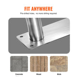 VEVOR Pool Handrail 2 PCS 48x36in Stainless Steel with Base Plate for Spas - Rear View