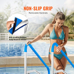 Pool Handrail 55 x 32 inch Stainless Steel with Base Plate for Spas, image 4